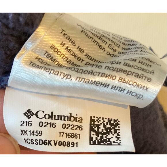 Columbia Women’s XS Fleece Button Jacket Charcoal Gray High Neck Cotton Blend - Picture 6 of 12